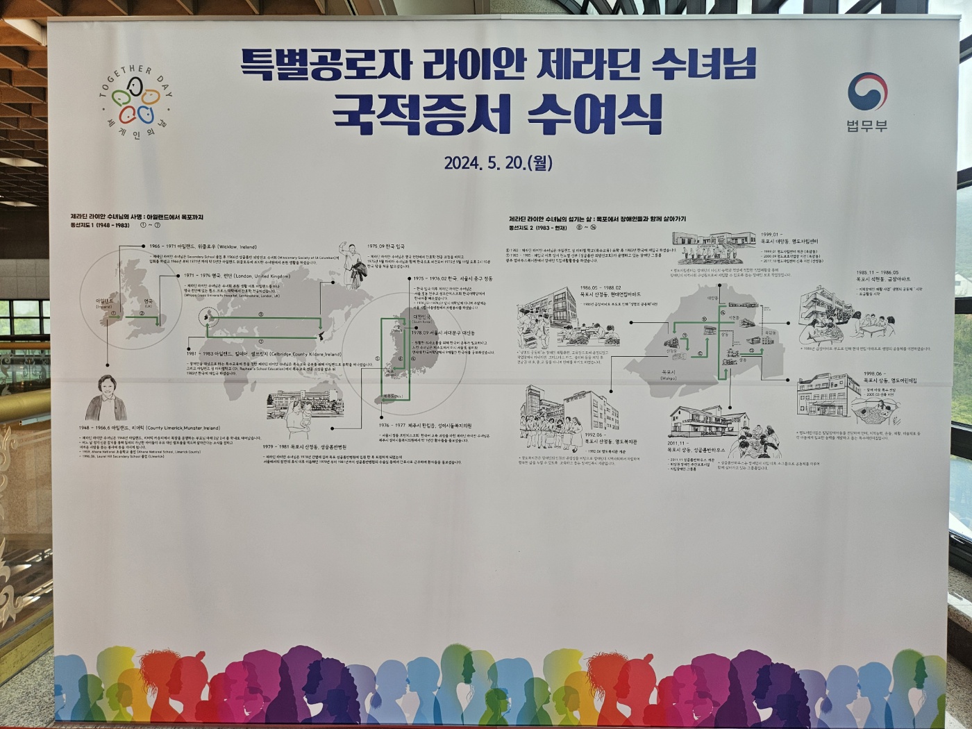 제라딘라이안 수녀님 특별공로자 국적증서 수여식